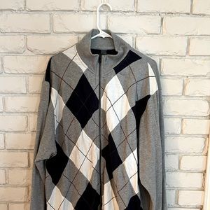 Old Navy Argyle Zipped Jacket